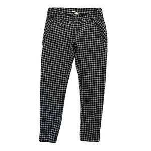 Free People Black & White Plaid Pants Size 2
